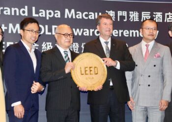 澳門雅辰酒店成為澳門首間榮獲LEED金級認證的酒店