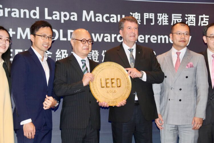 澳門雅辰酒店成為澳門首間榮獲LEED金級認證的酒店