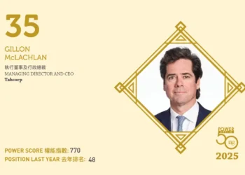 2025年亞博匯50強 第35位：Gillon McLachlan