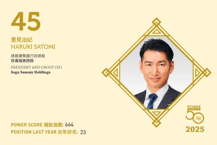 2025年亞博匯50強 第45位：里見治紀