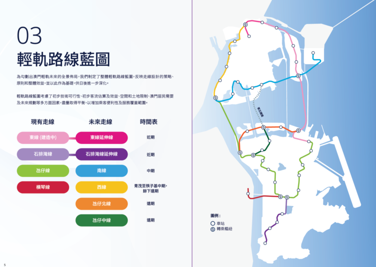 澳門計劃增加六條輕軌線路