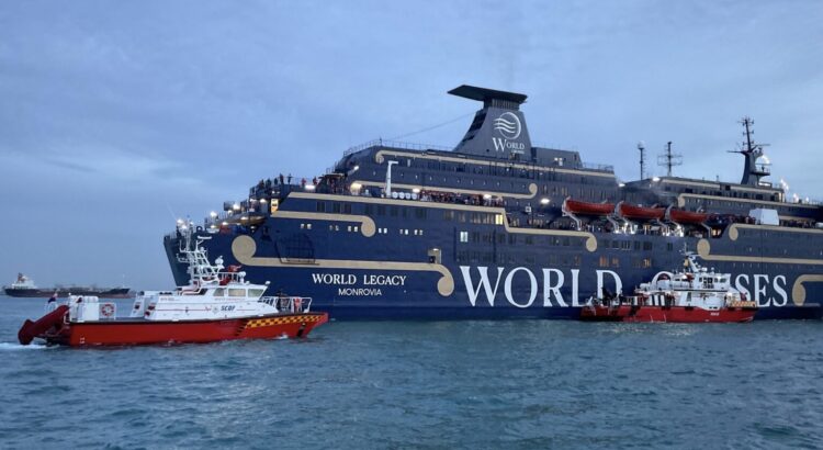 前往新加坡賭船World Legacy起火1名船員身亡